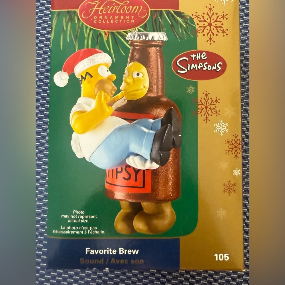 Carlton Cards Homer Simpson "Favorite Brew" Christmas Ornament with sound